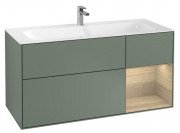 Тумба под раковину Villeroy & Boch Finion 119,6х49,8 см с подсветкой МДФ оливковый матовый лак/шпон дуба F070PCGM