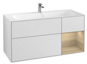 Тумба під раковину Villeroy & Boch Finion 119,6х49,8 см з підсвічуванням МДФ білий матовий лак/шпон дуба F070PCMT