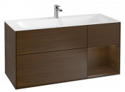 Тумба под раковину Villeroy & Boch Finion 119,6х49,8 см с подсветкой ДСП шпон грецкого ореха G070GNGN