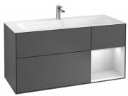 Тумба под раковину Villeroy & Boch Finion 119,6х49,8 см с подсветкой МДФ антрацит матовый лак/белый матовый лак G070MTGK