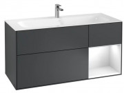 Тумба под раковину Villeroy & Boch Finion 119,6х49,8 см с подсветкой МДФ темно-синий матовый лак/глянцевый белый лак G070GFHG