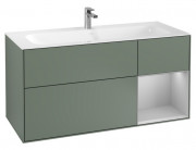 Тумба під раковину Villeroy & Boch Finion 119,6х49, 8 см з підсвічуванням МДФ оливковий матовий лак/світло-сірий матовий лакG070GJGM