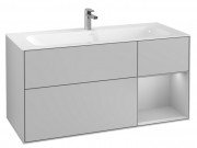 Тумба під раковину Villeroy & Boch Finion 119,6х49,8 см з підсвічуванням МДФ світло-сірий матовий лак G070GJGJ
