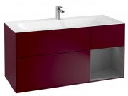 Тумба під раковину Villeroy & Boch Finion 119,6х49,8 см з підсвічуванням МДФ півонія матовий лак/антрацит матовий лак G070GKHB