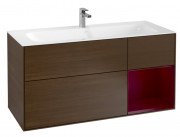 Тумба під раковину Villeroy & Boch Finion 119,6х49,8 см з підсвічуванням ДСП шпон волоського горіха/півон матовий лак G070HBGN