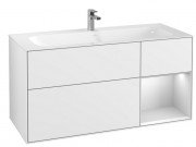 Тумба под раковину Villeroy & Boch Finion 119,6х49,8 см с подсветкой МДФ глянцевый белый лак/белый матовый лак G070MTGF