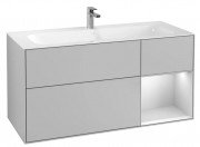 Тумба під раковину Villeroy & Boch Finion 119,6х49,8 см з підсвічуванням МДФ світло-сірий матовий лак/білий матовий лак G070MTGJ