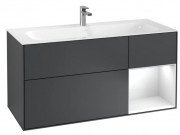 Тумба под раковину Villeroy & Boch Finion 119,6х49,8 см с подсветкой МДФ темно-синий матовый лак/глянцевый белый лак G070GFHG