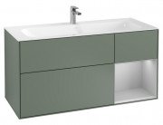 Тумба під раковину Villeroy & Boch Finion 119,6х49, 8 см з підсвічуванням МДФ оливковий матовий лак/світло-сірий матовий лакG070GJGM