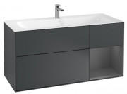 Тумба під раковину Villeroy & Boch Finion 119,6х49,8 см з підсвічуванням МДФ темно-синій матовий лак/антрацит матовий лак G070GKHG