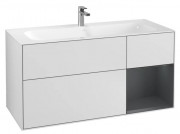 Тумба под раковину Villeroy & Boch Finion 119,6х49,8 см с подсветкой МДФ белый матовый лак/темно-синий матовый лак G070HGMT