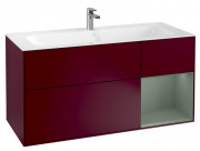 Тумба под раковину Villeroy & Boch Finion 119,6х49,8 см с подсветкой МДФ пион матовый лак/оливковый матовый лак G070GMHB