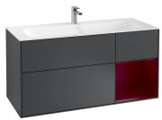 Тумба под раковину Villeroy & Boch Finion 119,6х49,8 см с подсветкой МДФ темно-синий матовый лак/пион матовый лак G070HBHG