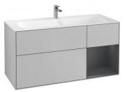 Тумба под раковину Villeroy & Boch Finion 119,6х49,8 см с подсветкой МДФ светло-серый матовый лак/темно-синий матовый лак G070HGGJ