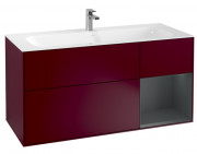 Тумба под раковину Villeroy & Boch Finion 119,6х49,8 см с подсветкой МДФ пион матовый лак/темно-синий матовый лак G070HGHB