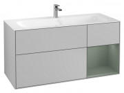 Тумба під раковину Villeroy & Boch Finion 119,6х49,8 см з підсвічуванням МДФ світло-сірий матовий лак/оливковий матовий лак G070GMGJ