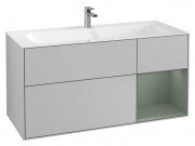 Тумба под раковину Villeroy & Boch Finion 119,6х49,8 см с подсветкой МДФ светло-серый матовый лак/оливковый матовый лак G070GMGJ