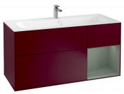Тумба под раковину Villeroy & Boch Finion 119,6х49,8 см с подсветкой МДФ пион матовый лак/оливковый матовый лак G070GMHB