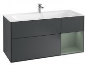 Тумба под раковину Villeroy & Boch Finion 119,6х49,8 см с подсветкой МДФ темно-синий матовый лак/оливковый матовый лак G070GMHG