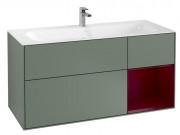 Тумба под раковину Villeroy & Boch Finion 119,6х49,8 см с подсветкой МДФ оливковый матовый лак/пион матовый лак G070HBGM