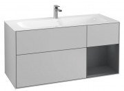 Тумба під раковину Villeroy & Boch Finion 119,6х49,8 см з підсвічуванням МДФ світло-сірий матовий лак/темно-синій матовий лак G070HGGJ