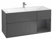 Тумба під раковину Villeroy & Boch Finion 119,6х49,8 см з підсвічуванням антрацит матовий лак/темно-синій матовий лак G070HGGK