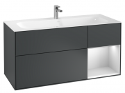 Тумба под раковину Villeroy & Boch Finion 119,6х49,8 см с подсветкой МДФ темно-синий матовый лак/белый матовый лак G070MTHG