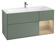 Тумба под раковину Villeroy & Boch Finion 119,6х49,8 см с подсветкой МДФ оливковый матовый лак/шпон дуба G070PCGM