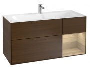 Тумба под раковину Villeroy & Boch Finion 119,6х49,8 см с подсветкой ДСП шпон грецкого ореха/шпон дуба  G070PCGN