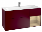 Тумба под раковину Villeroy & Boch Finion 119,6х49,8 см с подсветкой МДФ пион матовый лак/шпон дуба G070PCHB