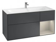 Тумба под раковину Villeroy & Boch Finion 119,6х49,8 см с подсветкой МДФ темно-синий матовый лак/песок матовый лак G070HHHG