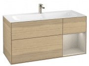 Тумба под раковину Villeroy & Boch Finion 119,6х49,8 см с подсветкой ДСП шпон дуба/песок матовый лак G070HHPC
