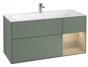 Тумба під раковину Villeroy & Boch Finion 119,6 х49, 8 см з підсвічуванням МДФ оливковий матовий лак/шпон дуба G070PCGM