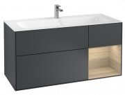 Тумба под раковину Villeroy & Boch Finion 119,6х49,8 см с подсветкой МДФ антрацит матовый лак/шпон дуба G070PCHG