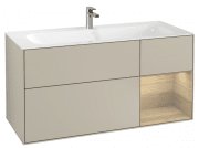 Тумба під раковину Villeroy & Boch Finion 119,6х49,8 см з підсвічуванням МДФ пісок матовий лак/шпон дуба G070PCHH