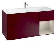 Тумба під раковину Villeroy & Boch Finion 119,6х49,8 см з підсвічуванням МДФ півонія матовий лак/пісок матовий лак G070HHHB