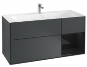 Тумба під раковину Villeroy & Boch Finion 119,6х49,8 см із підсвічуванням МДФ темно-синій матовий лак/глянцевий чорний лак G070PHHG