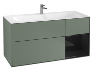 Тумба под раковину Villeroy & Boch Finion 119,6х49,8 см с подсветкой МДФ оливковый матовый лак/глянцевый черный лак G070PHGM