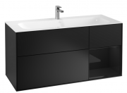 Тумба під раковину Villeroy & Boch Finion 119,6х49,8 см із підсвічуванням МДФ чорний матовий лак/глянцевий чорний лак G070PHPD