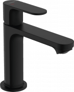 Змішувач для раковини Hansgrohe Rebris S CoolStart одноважільний зі зливним гарнітуром чорний матовий 72519670