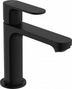 Змішувач для раковини Hansgrohe Rebris S CoolStart одноважільний зі зливним гарнітуром чорний матовий 72519670