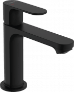 Змішувач для раковини Hansgrohe Rebris S CoolStart одноважільний зі зливним гарнітуром чорний матовий 72527670