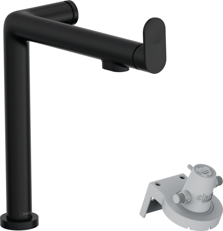 Смеситель для кухни Hansgrohe Aqittura M91 FilterSystem 240 однорычажный черный матовый 76804670