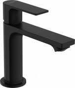 Смеситель для раковины Hansgrohe Rebris E CoolStart однорычажный со сливным гарнитуром черный матовый 72551670