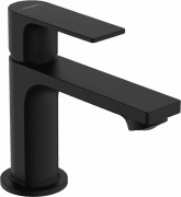 Смеситель для раковины Hansgrohe Rebris E CoolStart однорычажный со сливным гарнитуром черный матовый 72553670