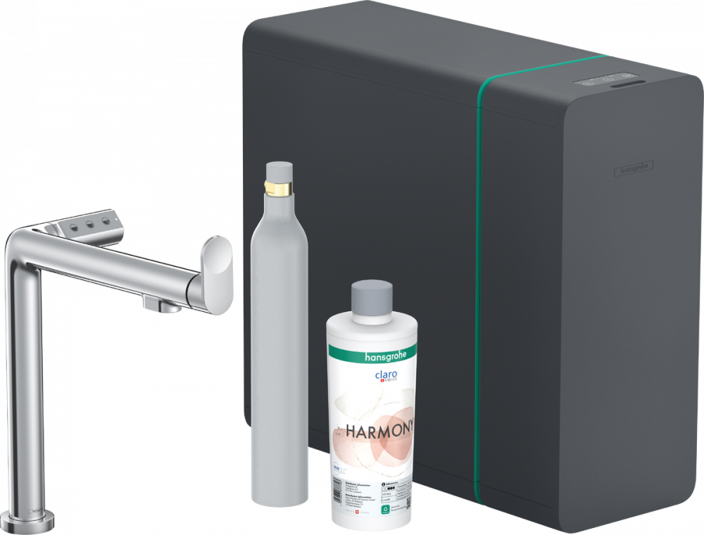 Смеситель для кухни Hansgrohe Aqittura M91 SodaSystem 240 однорычажный стартовый набор хром 76810000