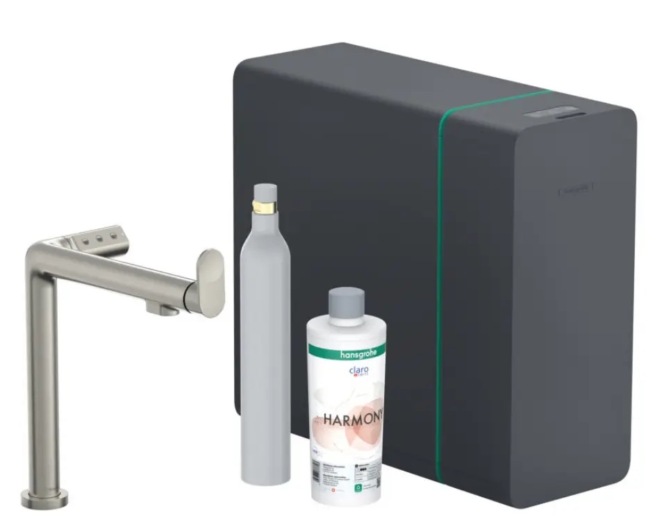 Смеситель для кухни Hansgrohe Aqittura M91 SodaSystem 240 однорычажный стартовый набор нержавеющая сталь 76810800