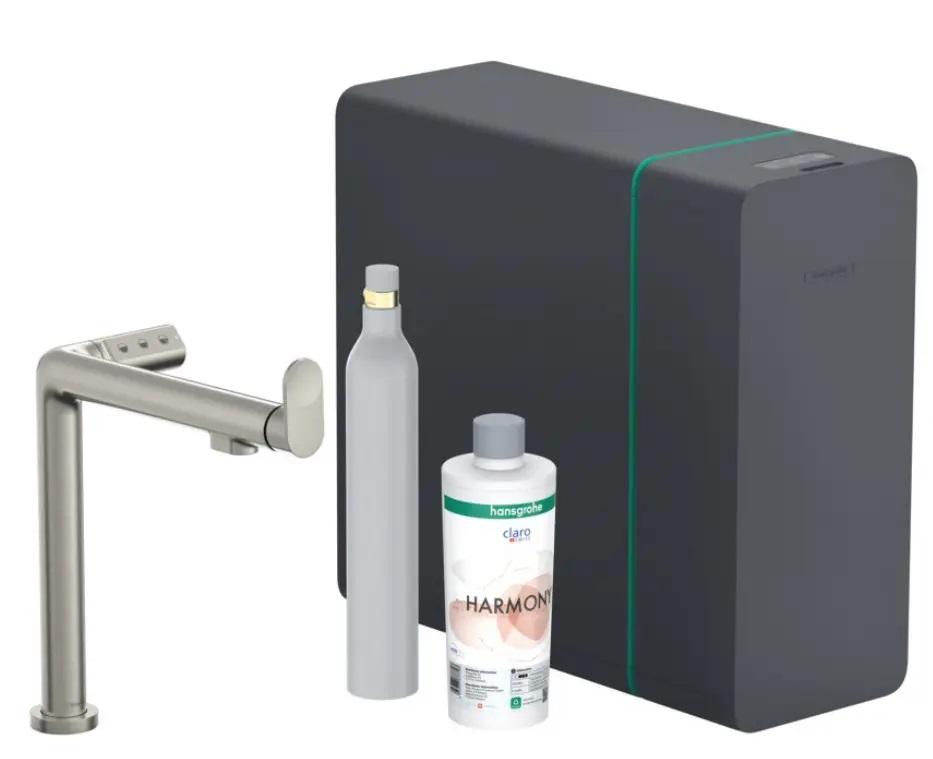 Смеситель для кухни Hansgrohe Aqittura M91 SodaSystem 240 однорычажный стартовый набор нержавеющая сталь 76810800