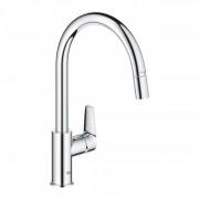 Змішувач для кухні Grohe BauEdge одноважільний з висувною лійкою хром 30536000