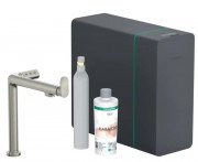 Смеситель для кухни Hansgrohe Aqittura M91 SodaSystem 240 однорычажный стартовый набор нержавеющая сталь 76810800